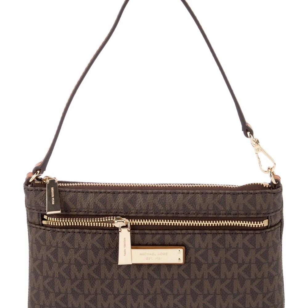 Michael Kors Dark Brown Monogram Shoulder Bag